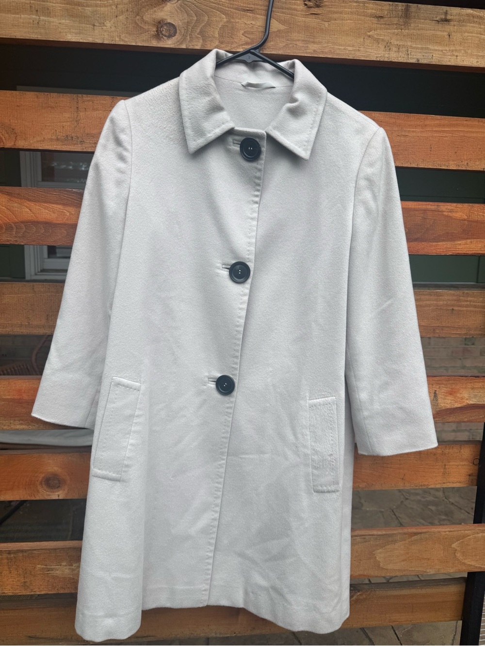Kiton authentic Light Beige Single-Breasted Pea Coat - 100% cashmere ((Vintage))